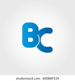 logo letters bc blue