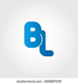 logo letters bl blue