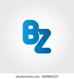 logo letters bz blue