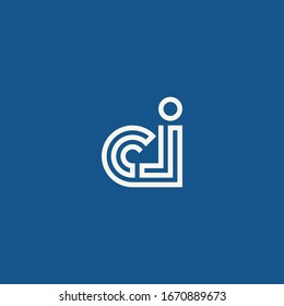 letras de logotipo C y I con diseños únicos
