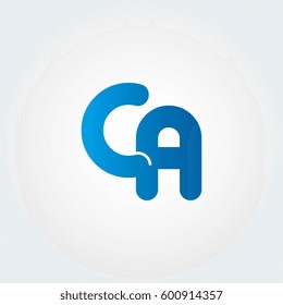 logo letters ca blue