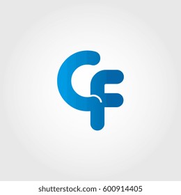 logo letters cf blue