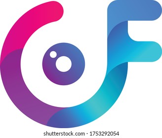 The logo of the letters CF, intended for the camera sales store.