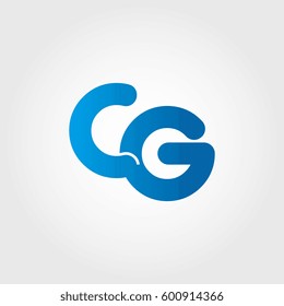 logo letters cg blue