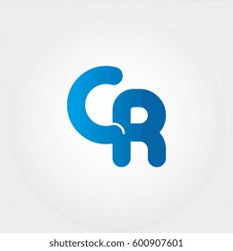 logo letters cr blue