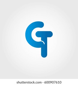 logo letters ct blue