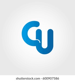 logo letters cu blue