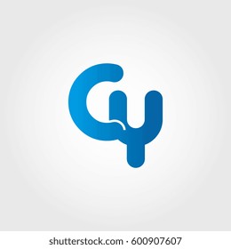 logo letters cy blue