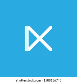logo letters D and X, with a combined design of 2 letters into one simple, elegant and unique DX logo. white background blue.brand for companies and design needs. modern template. vector

