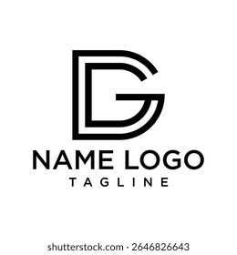 The logo with the letters DG has a clear and clean line, giving a dynamic and contemporary impression. Very suitable for startup or creative companies that want to appear modern.