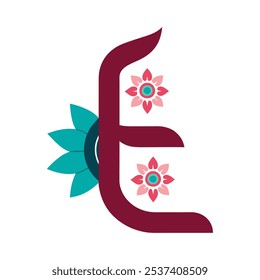 letras do logotipo E ilustração de design vetorial e com fundo.