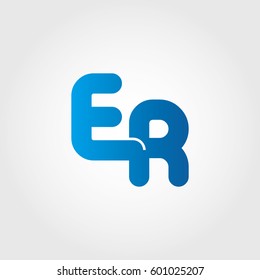 logo letters er blue