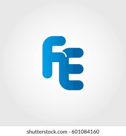 logo letters fe blue