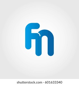 logo letters fn blue