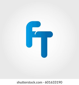 logo letters ft blue
