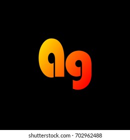 Logo letters A and G bubble style