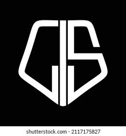 the logo of the letters G, I and S in the form of an elegant and simple pentagon