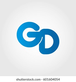 logo letters gd blue