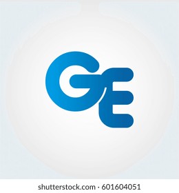 logo letters ge blue