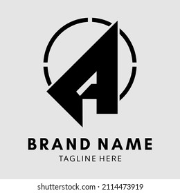 LOGOLETTEN MIT GEOMETRISCHEM SCHWARZ