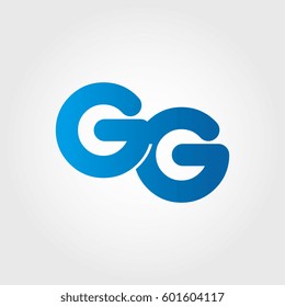 logo letters gg blue