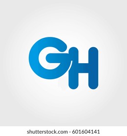 logo letters gh blue