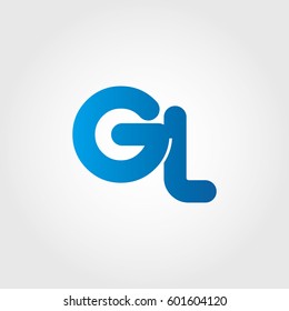 logo letters gl blue