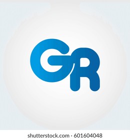 logo letters gr blue
