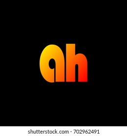 Logo letters A and H bubble style