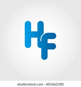 logo letters hf blue