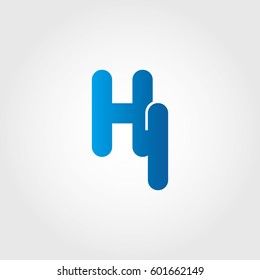 Logo Letters Hi Blue Stock Vector (Royalty Free) 601662149 | Shutterstock