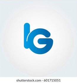 logo letters ig blue