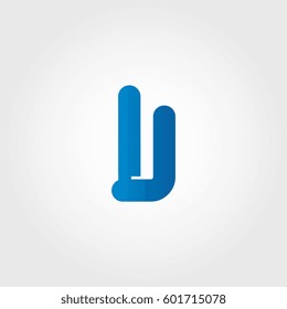 logo letters ij blue