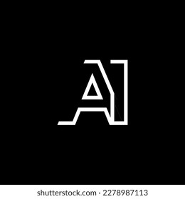 Logo letters initial font AI