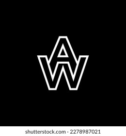 Anfangsschrift für Logo-Buchstaben AW