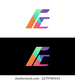 logo letters initial font e