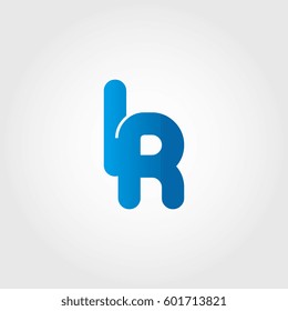 logo letters ir blue