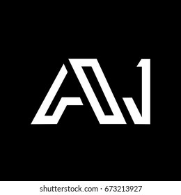 Logo letters a and j