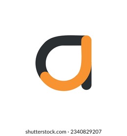 Logo. Letters A and J. Vector illustration.
