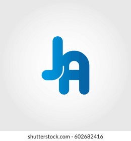 logo letters ja blue