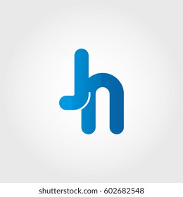 logo letters jh blue
