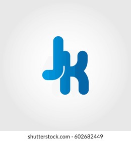logo letters jk blue