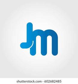 logo letters jm blue
