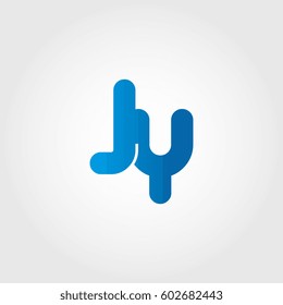 logo letters jy blue
