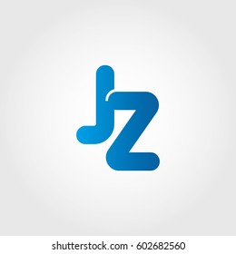 Logo Letters Jz Blue Stock Vector (Royalty Free) 602682560 | Shutterstock