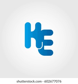 logo letters ke blue