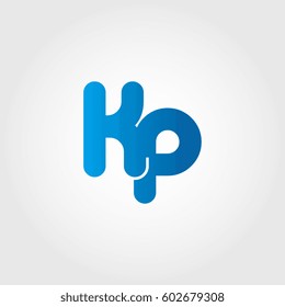 logo letters kp blue