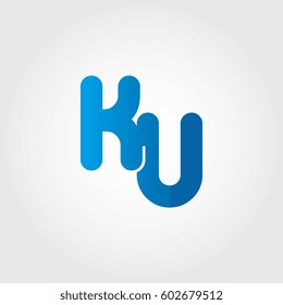 logo letters ku blue