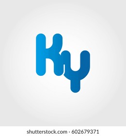 logo letters ky blue