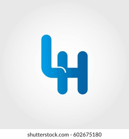 logo letters lh blue